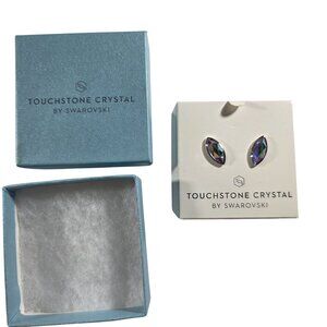 Touchstone Crystal By Swarovski Marquise Shaped Stud Earrings With Gift Box